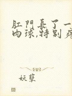 肛门长了一个硬肉球,特别疼