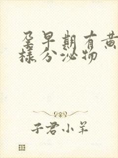 孕早期有黄色水样分泌物