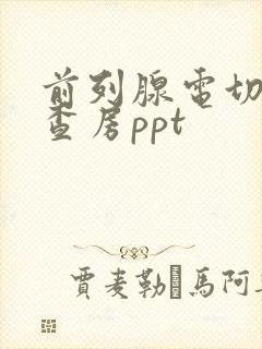 前列腺电切护理查房ppt