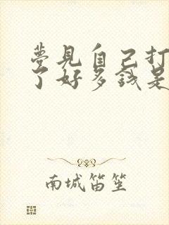 梦见自己打牌输了好多钱是什么预兆