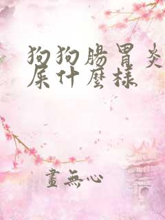 狗狗肠胃炎拉的屎什么样