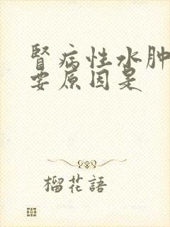 肾病性水肿的主要原因是