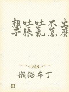 想吐吐不出来肚子胀气怎么回事