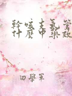 干咳支气管炎吃什么中药效果好呢