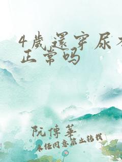 4岁还穿尿不湿正常吗