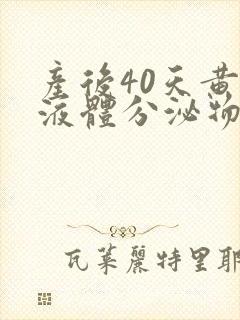 产后40天黄色液体分泌物