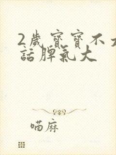 2岁宝宝不太说话脾气大