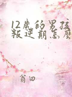 12岁的男孩子叛逆期怎么办