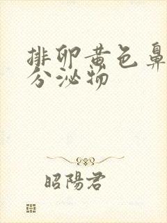 排卵黄色鼻涕状分泌物