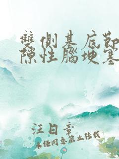 双侧基底节区腔隙性脑埂塞灶