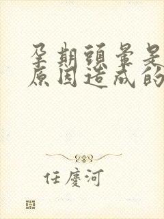 孕期头晕是什么原因造成的