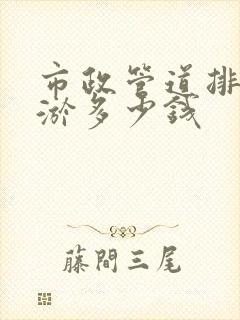 市政管道排水清淤多少钱