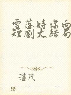 雪落时你向南飞短剧大结局