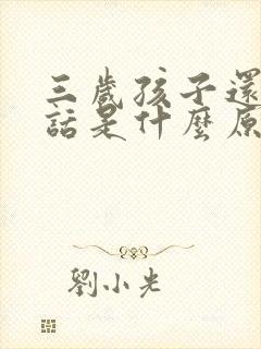 三岁孩子还不说话是什么原因