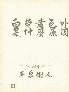 白带黄色外阴痒是什么原因