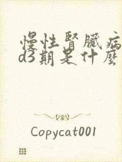 慢性肾脏病ckd3期是什么意思