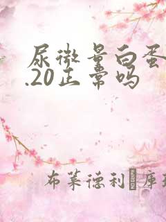 尿微量白蛋白3.20正常吗