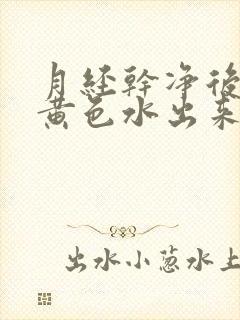 月经干净后流淡黄色水出来是怎么回事