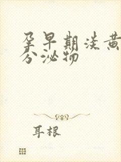 孕早期淡黄粘稠分泌物