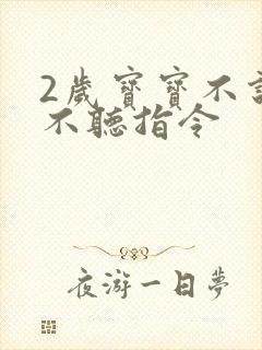 2岁宝宝不说话不听指令