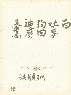 泰迪狗吐白沫是怎么回事