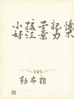 小孩子记忆力不好注意力不集中