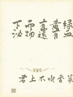 下面有黄绿色分泌物还有血