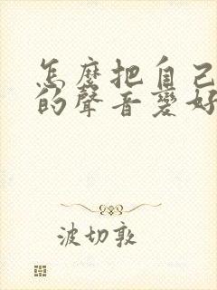 怎么把自己视频的声音变好听