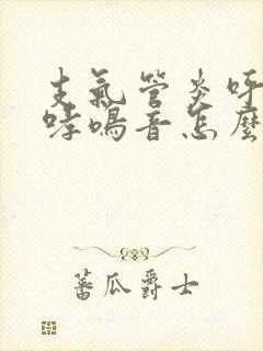 支气管炎呼吸有哮鸣音怎么办