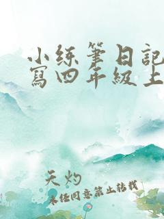 小练笔日记怎么写四年级上册