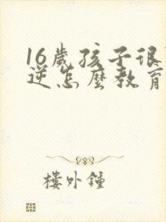 16岁孩子很叛逆怎么教育