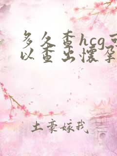 多久查hcg可以查出怀孕