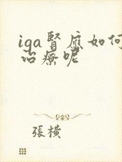 iga肾应如何治疗呢