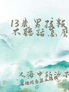 13岁男孩叛逆不听话怎么办