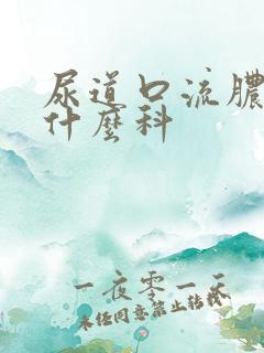 尿道口流脓该看什么科