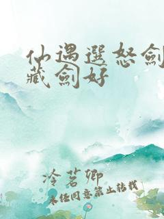 仙遇选怒剑还是藏剑好