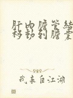 肝内胆管结石会移动到胆囊吗