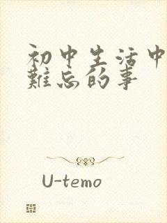 初中生活中一件难忘的事