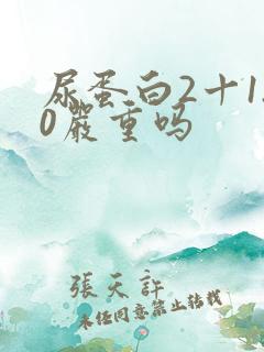 尿蛋白2十1.0严重吗