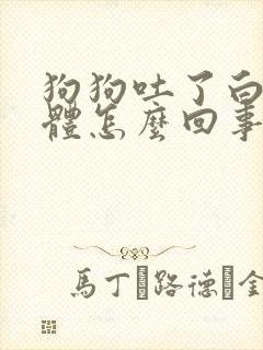 狗狗吐了白色液体怎么回事