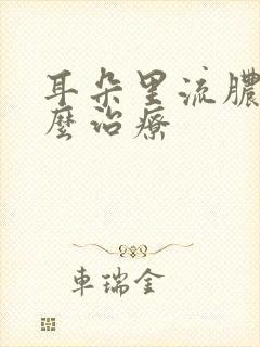 耳朵里流脓了怎么治疗