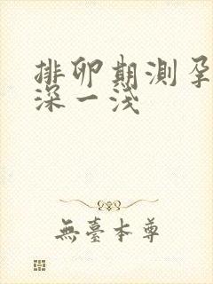 排卵期测孕棒一深一浅