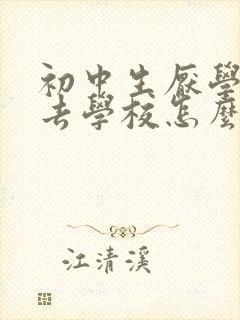 初中生厌学了不去学校怎么办