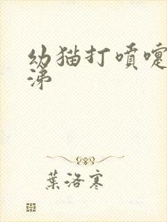 幼猫打喷嚏流鼻涕