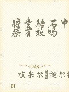 胆囊结石中医治疗有效吗