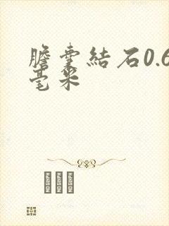 胆囊结石0.6毫米