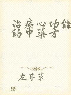 治疗心功能衰竭的中药方