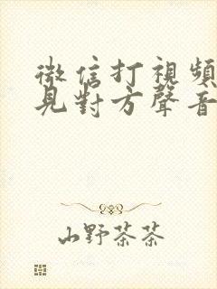 微信打视频听不见对方声音怎么办