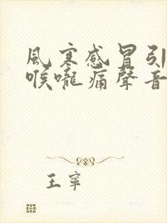 风寒感冒引起的喉咙痛声音哑吃什么药