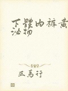 下体内裤黄色分泌物